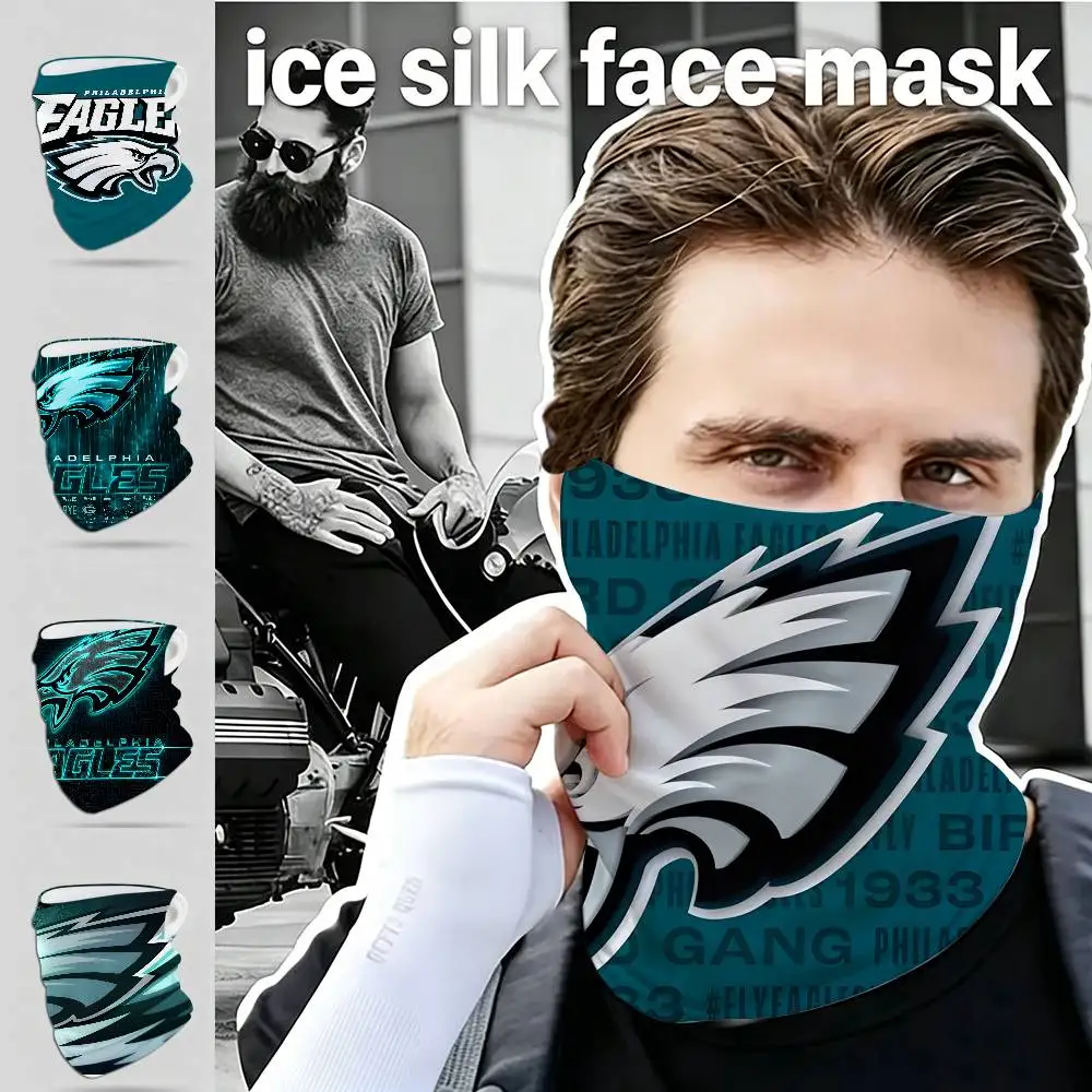 P-Philadelphia E-Eagles Anime - Bufanda tubular transpirable con protección UV, cubre cuello elástico para esquí, senderismo, motocicleta, uso diario