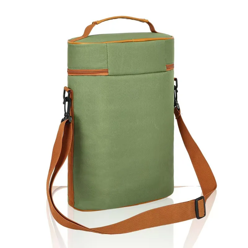 حقيبة النبيذ الأحمر الأكثر مبيعًا عبر الحدود حقيبة عزل حراري مبردة محمولة قابلة للطي