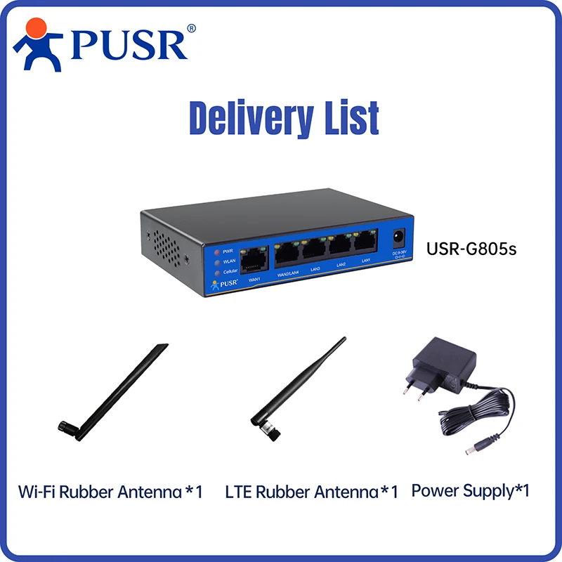 PUSR Global Band Dual SIM Industriale LTE Cat4 Router cellulare 4G wifi 5 porte Ethernet Dual WAN Ricco VPN Ripetitore USR-G805s-G