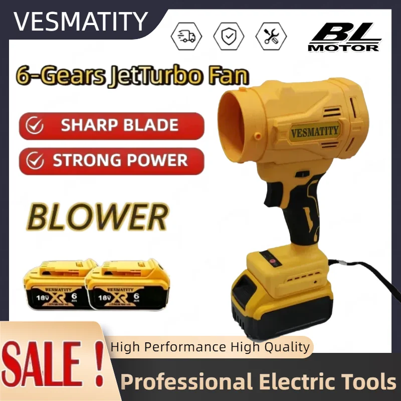 130000RPM High Speed Electric Air Blower Jet Turbo Fan Violent Fan Cordless Air Duster Tool For 18V Battery