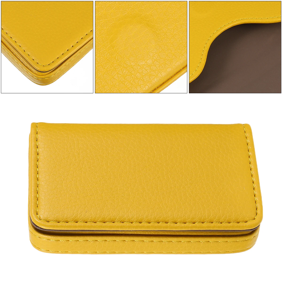 BUTIFULSIC 1 قطعة حامل بطاقة الأعمال المحمولة محفظة صغيرة مع إغلاق مغناطيسي بو حامل براسر للبدلة