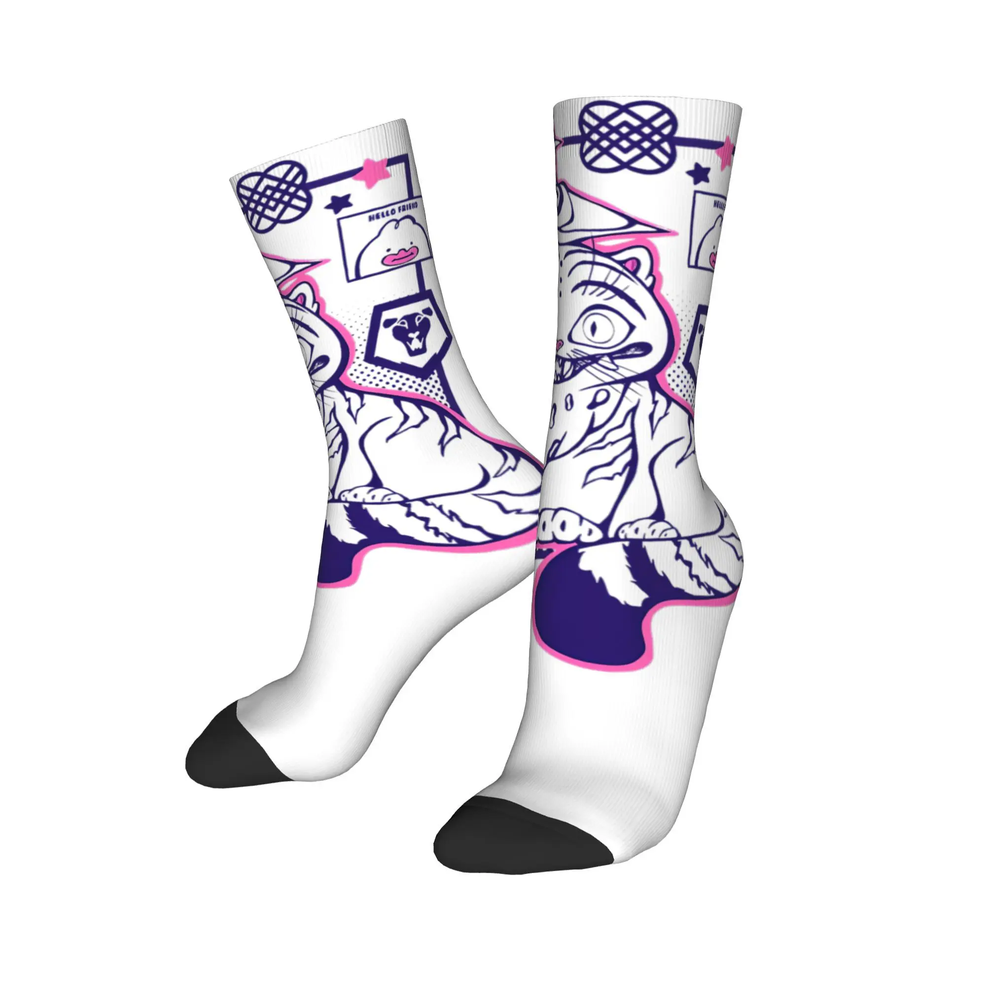 Kpop demon hunter meias masculinas coreia meias respiráveis na moda outono esportes ao ar livre antiderrapante design meias presente de aniversário