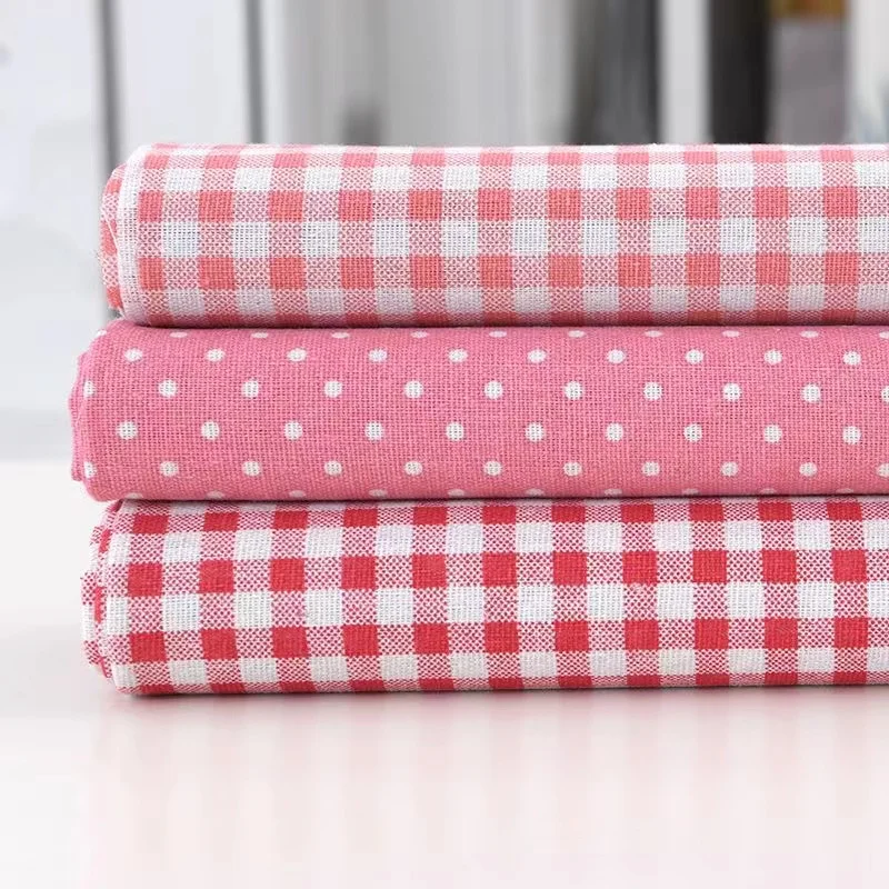 Pink Plaid Girls Heart Tablecloth Cotton Linen Table Cloth Home Decor Rectangle Ladies Desk Mat Ins Student Dorm Supplies Fabric