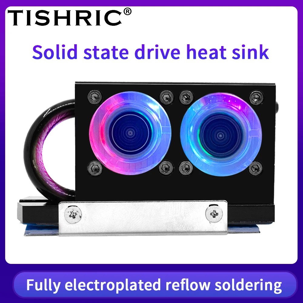 Imagem -03 - Tishric-rgb Radiador m2 Ssd Dissipador 3d Ventilador de Refrigeração Tubulação de Calor Adota Galvanoplastia Completa Refluxo de Solda