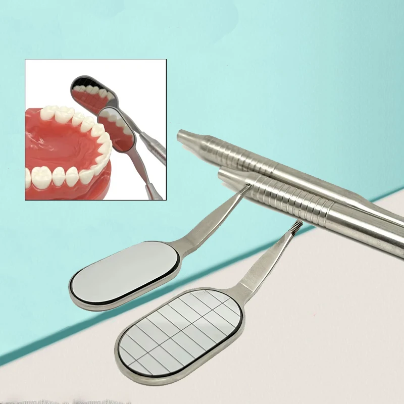 

Anti-Fog Long Dental Mouth Mirror with Handle - High Quality Rhodium Coated Oral Exam & Cleaning Tool