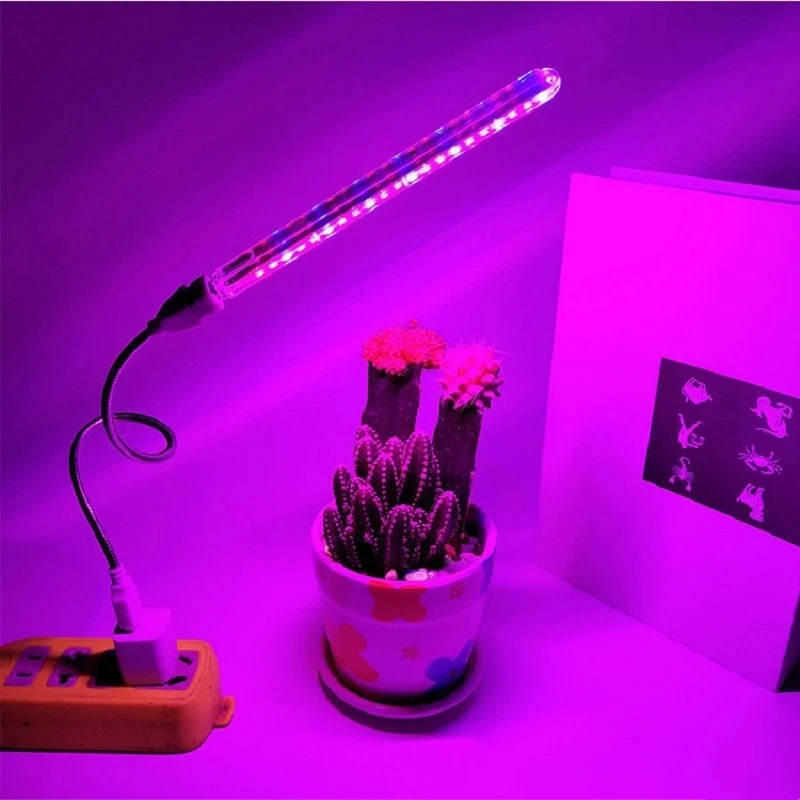 Lampada da coltivazione a LED da 5 V Lampada da pianta a spettro completo con tubo flessibile Serra interna Phyto Lampada USB Piantina di fiori Luce idroponica