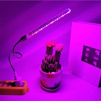 5V LED 成長ライトフルスペクトル植物ランプ柔軟なホース付き屋内温室フィト USB ランプ花苗水耕ライト