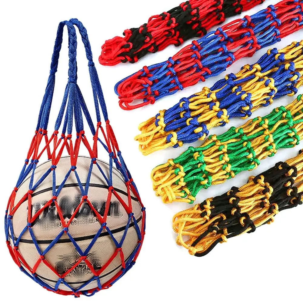 Sports Portable Equipment Nylon Nylon Net Bag Weaving Multiple Colors Basketball Carry Bag Ball Net Pouch Volleyball Ball