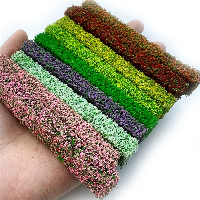 

Миниатюрные модели для симуляции: материалы для забора из искусственной травы для наружных и внутренних строительных сцен, 2 шт., зеленые полосы из искусственных кустарников для песочницы