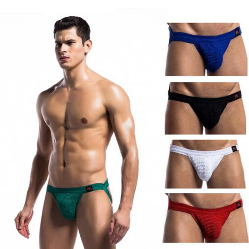 

G-Strings Thongs Men Brand Sexy Gay Underwear Jock Straps Mesh Gay Penis Low Rise Jockstraps Brief Bikini Backless Buttocks hot