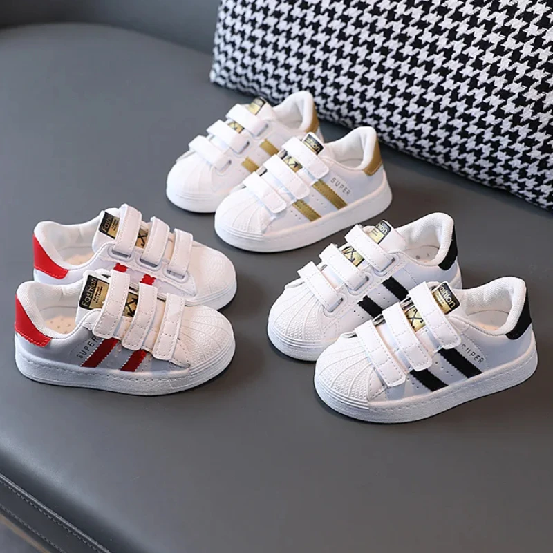 Toddler Baby Kids Fashion Design Walking Shoes Sneakers White Non-slip Casual Shoes Boys Girls Breathable Outdoor Sport Shoes