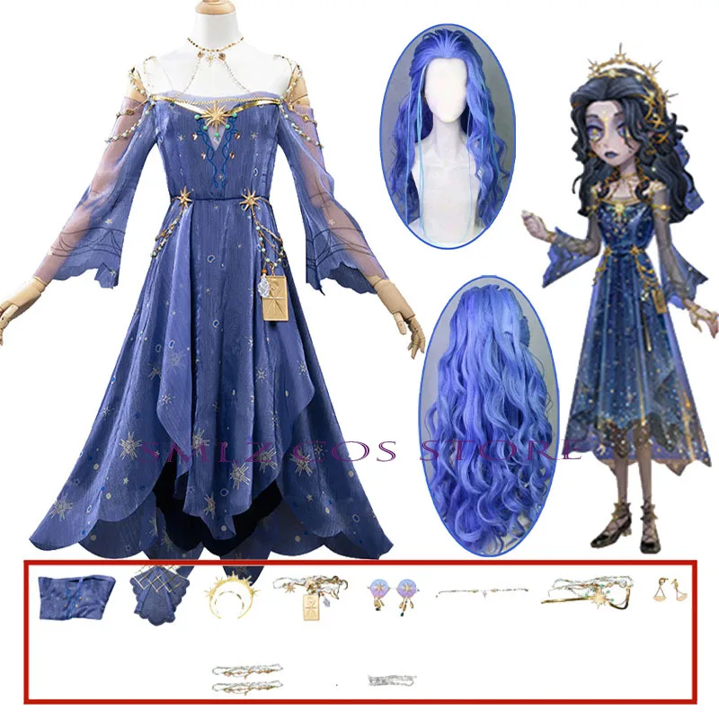 

limit Everlasting Cosplay Game Identity V Psychologist Ada Mesmer Cosplay Costume Blue Dress Princess Fashion Uniform for Woman
