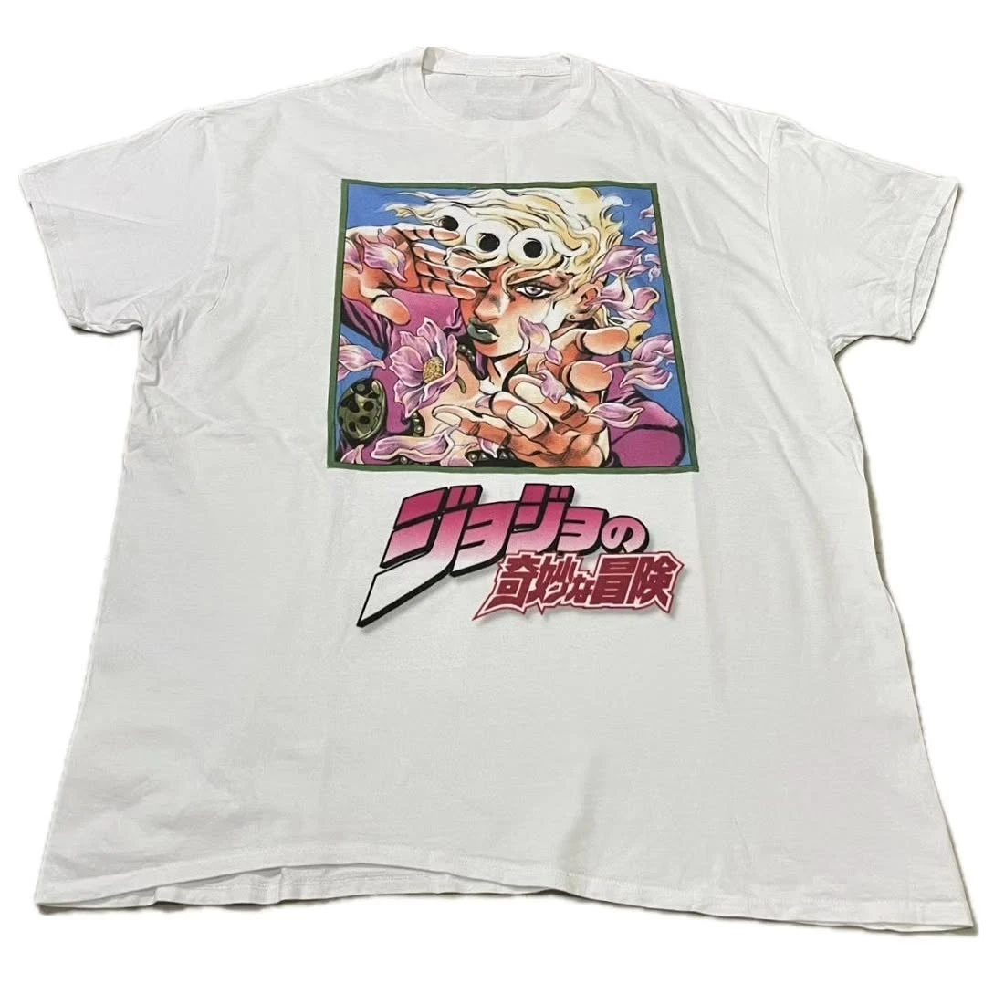 Vintage Giorno Giovanna Manga Art Tee JoJo Bizarre Adventure Graphic Tee Cotton Mens Womens T-Shirt Summer Streetwear
