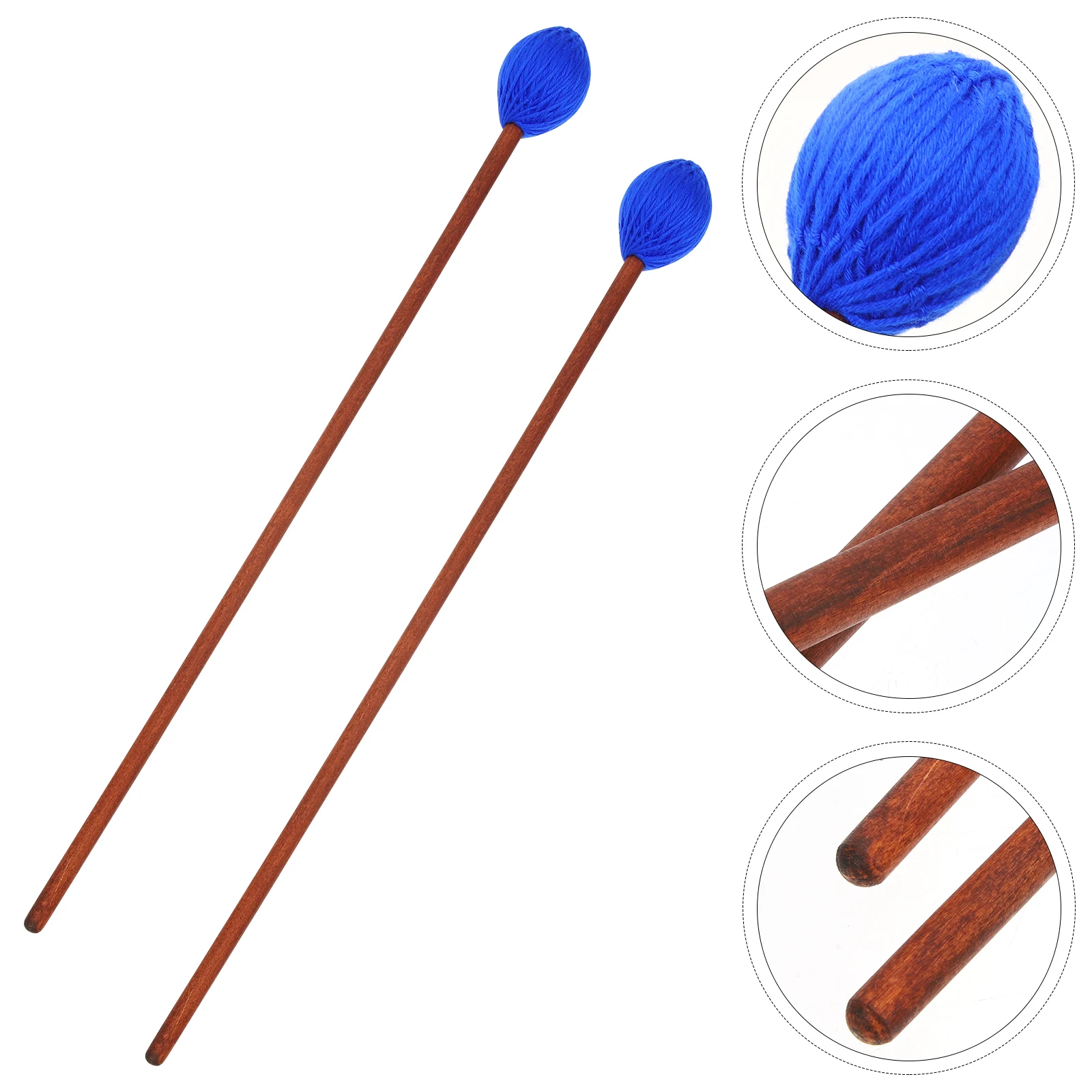 

2 Pcs Marimba Hammer Mallets for Xylophone Percussion Stick Drumsticks Wood Musical Instruments Tongue