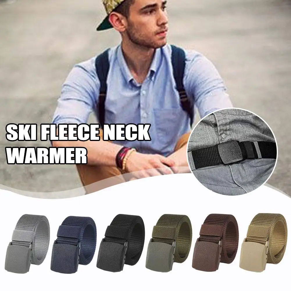 Nylon Canvas Web Belt for Men, Elastic Belt Fit Hiking Outdoor Military Buckle Belt Stretch Quick Release Belt Plastic Buckle