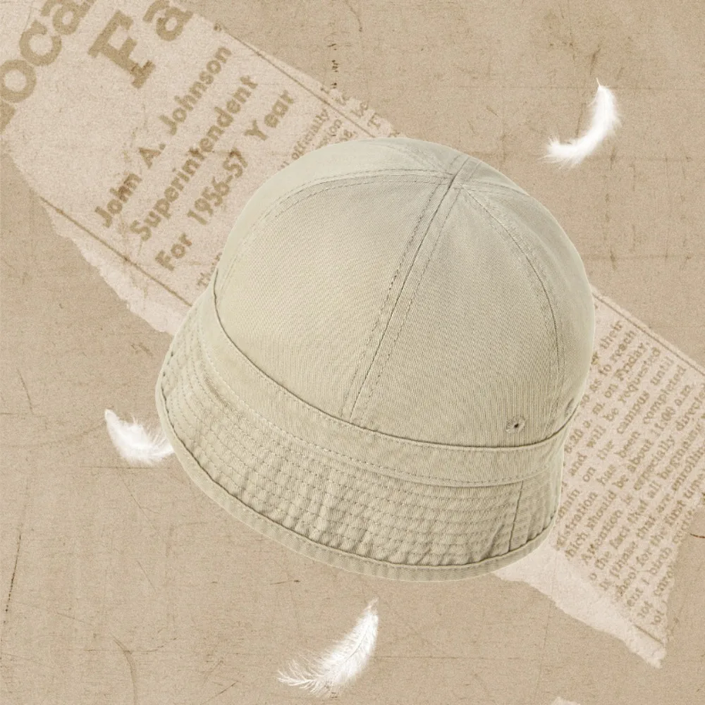 قبعة صياد قطنية بسيطة ناعمة بلون سادة للحماية من الشمس، قبعة رياضية دلو، ملابس الشارع #2