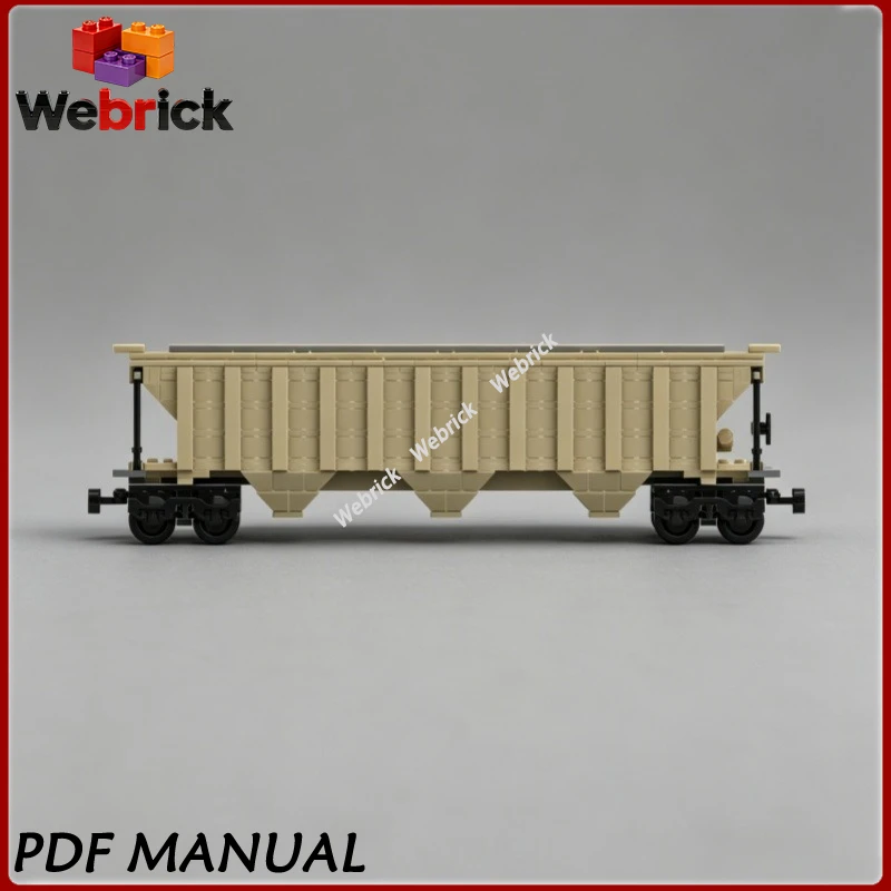 Modern 3-compartment carriage-style building blocks with coal transport train carriage model DIY assembly block puzzle toy518pcs