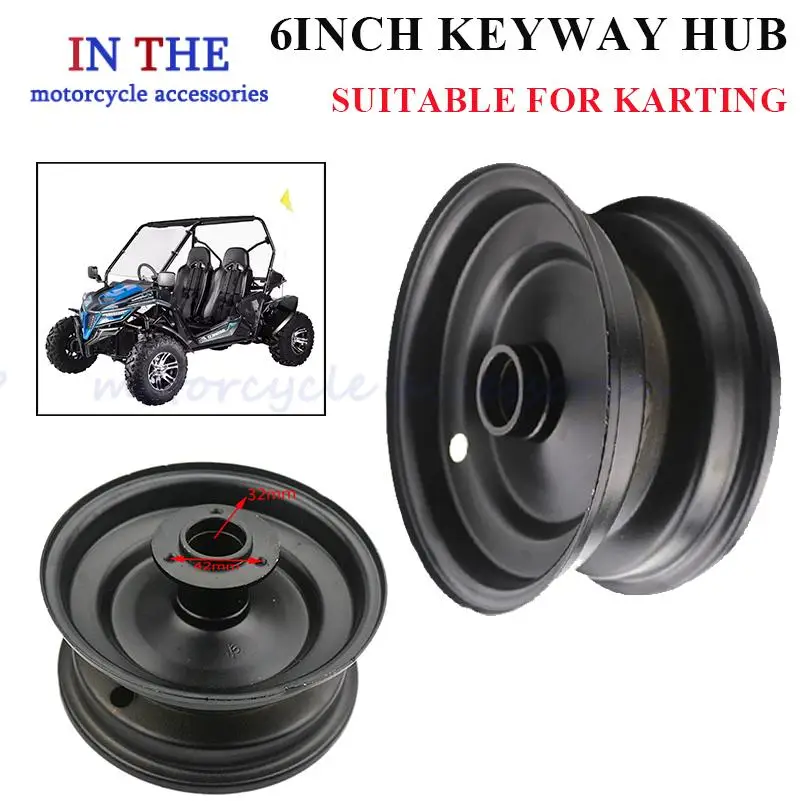 

6-дюймовое железное колесо с 3-мя отверстиями для малогабаритных квадроциклов, картов, багги, самокатов, газонокосилок, шины 13X5.00-6, 145/70-6, аксессуары для колес