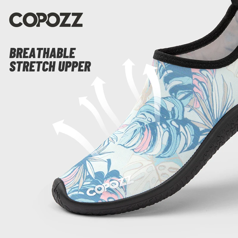 COPOZZ Unisex Swimming Water Shoes Non-Slip Breathable Sneakers Men Women Diving Beach Shoes Wading Barefoot Shoes Aqua Shoes