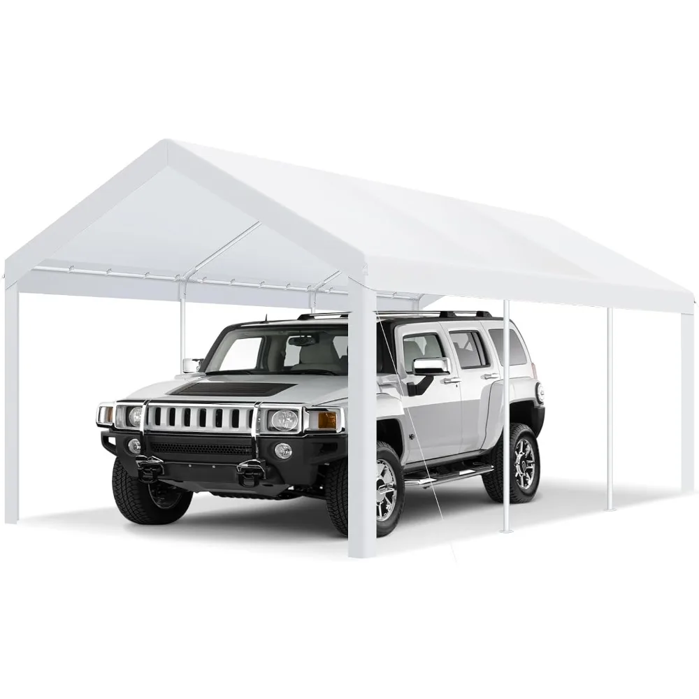 

Heavy Duty Carport, Portable Garage 2.0, Shed Carport Upgraded Waterproof & UV Protection, Built-in Sandbag