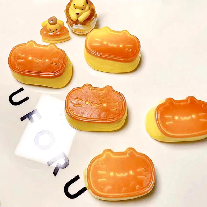 1pc Cat Cheese Cake Silicone Mold Candle Mold Scented Diy Handmade Resin Mold Candle Making Mochi Squishy Toy Mould