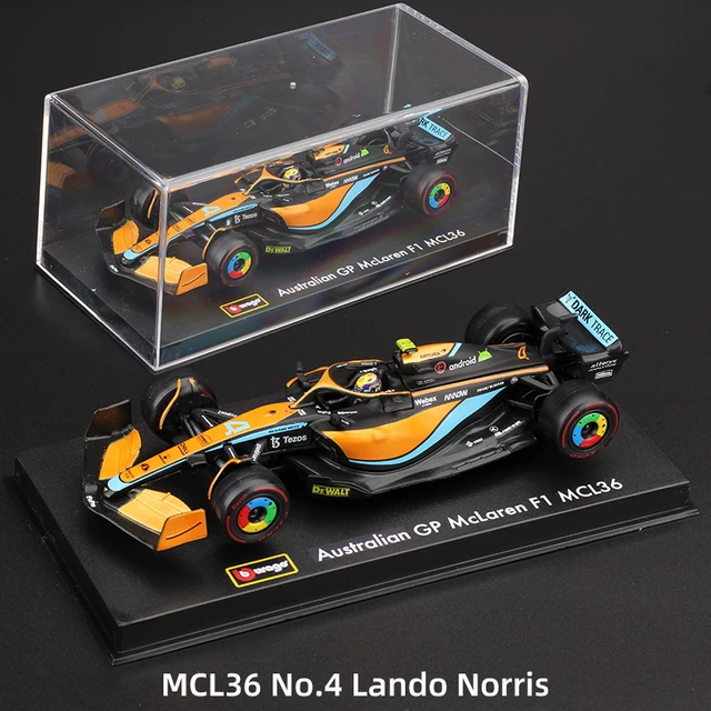 Bburago 1:43 MCL38 F1 Mclaren 2024 Miami Grand Prix Alloy Car