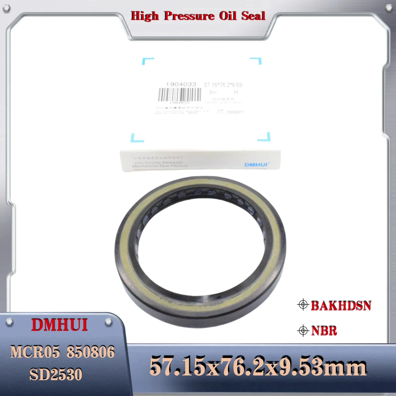 R921850806 Shaft oil seal 57.15x76.2x9.53/BAKHDSN/NBR For Rexroth MCR05 850806 Used in Hydraulic Pump/Motor Rotary Shaft Seal