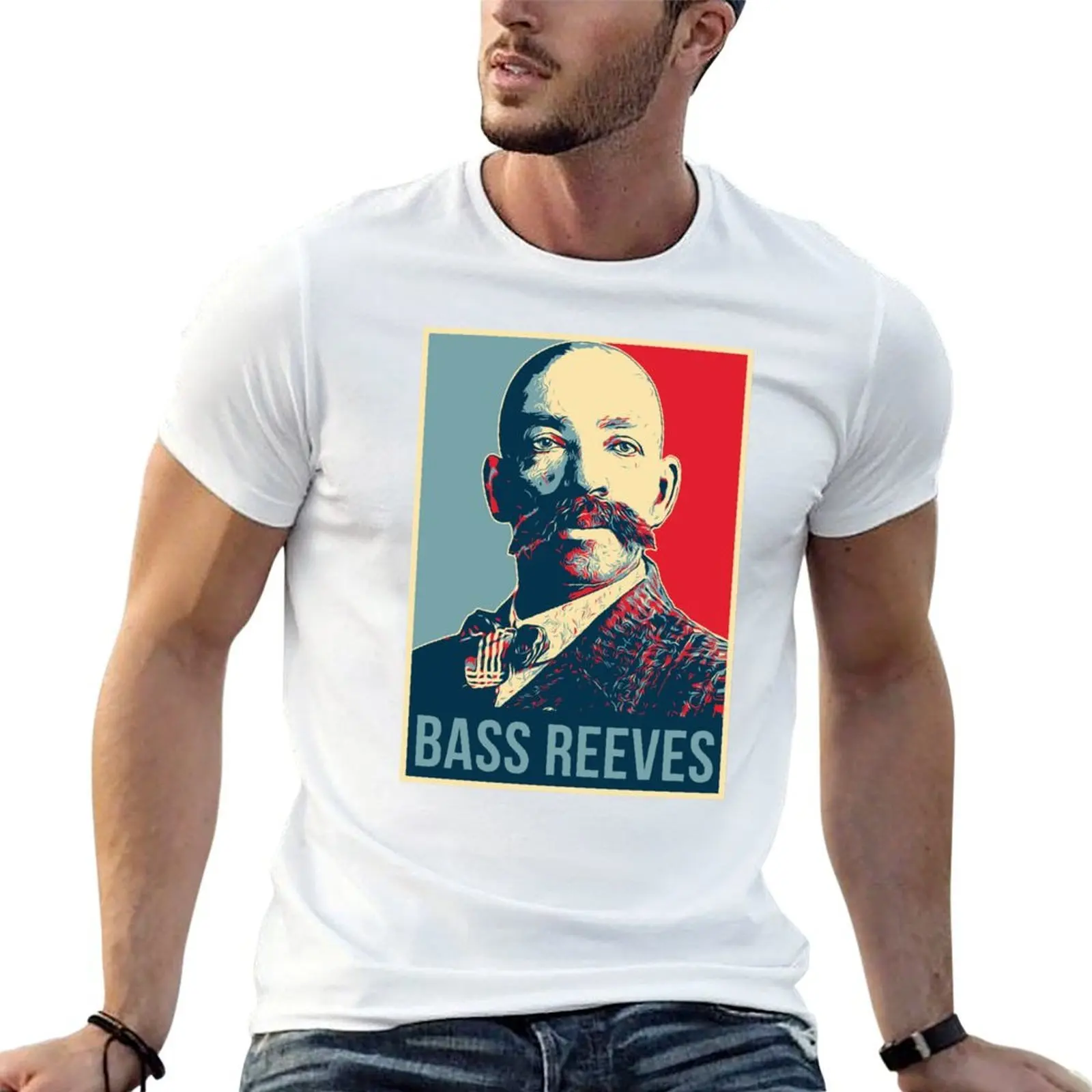 

Bass Reeves T-Shirt man t shirt summer black cotton t-shirt plain for man package T-Shirt