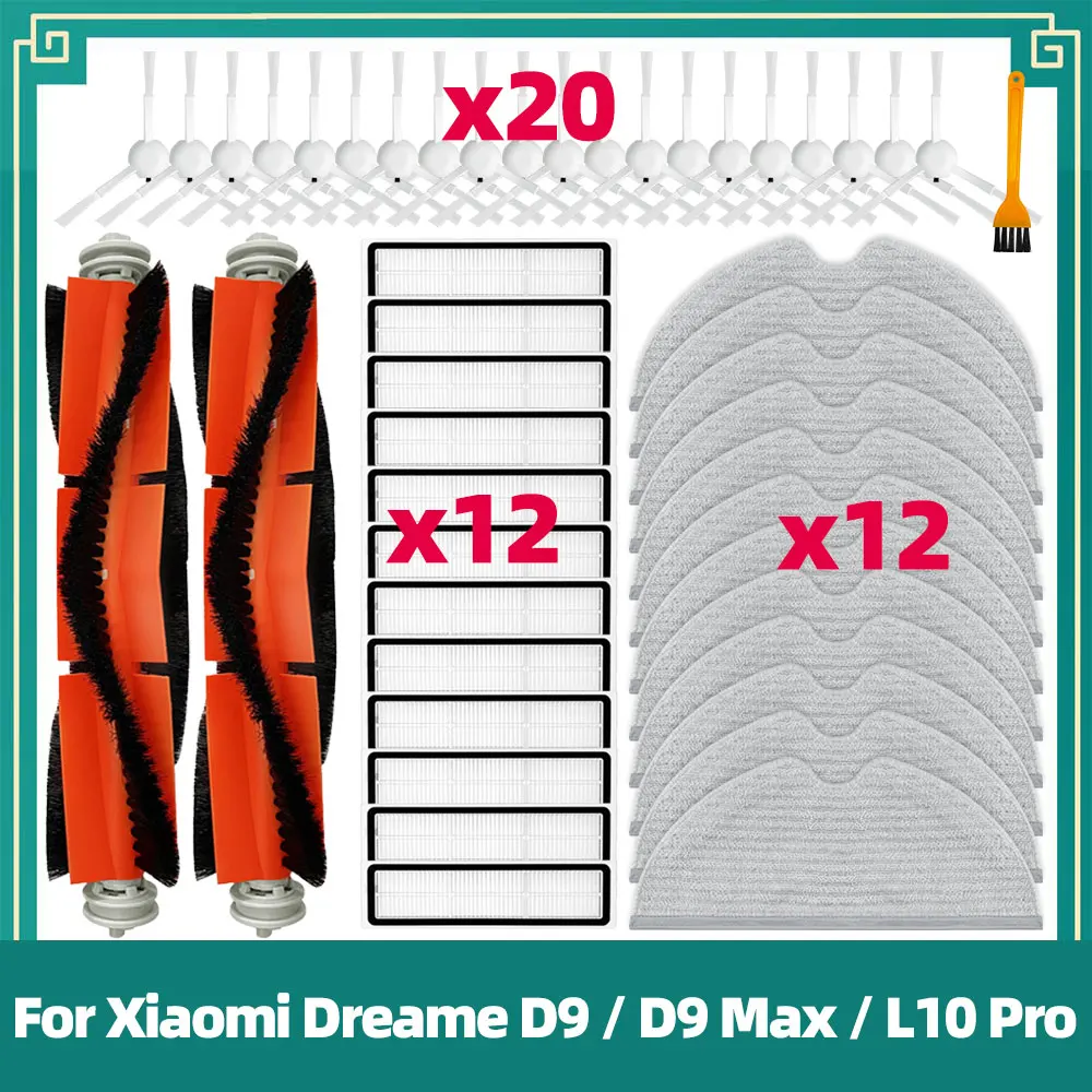 Compatible for Vacuum Parts Main Side Brush Mop Hepa Filter