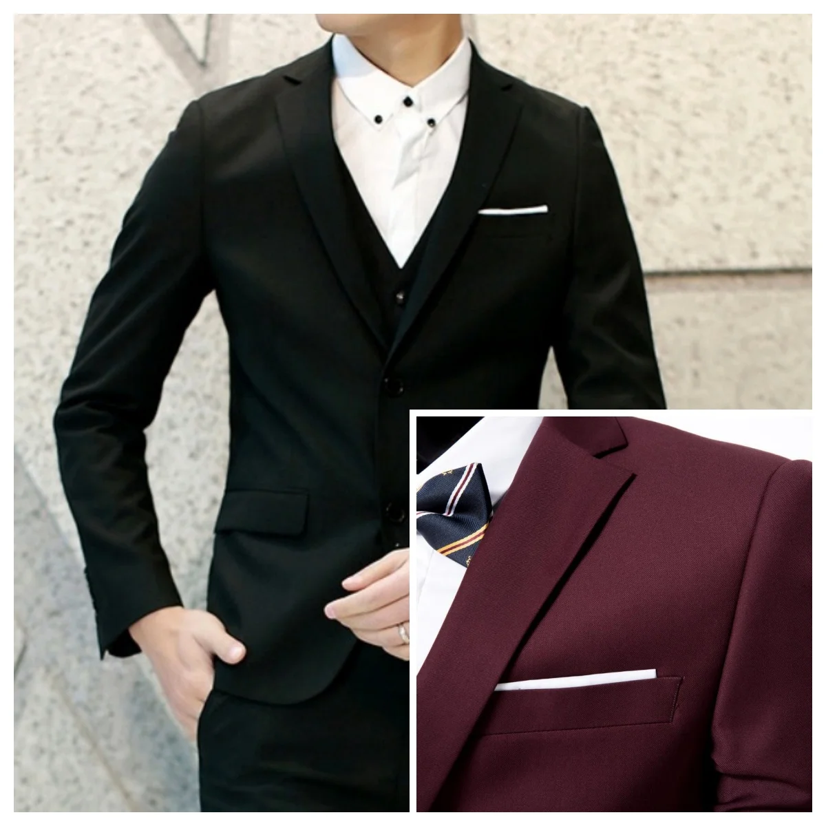 

Casual Business Wedding Groomsmen Suit Set Four Seasons Cotton Blend Single Button Front Jacket Slim Fit Lightweight Wedding