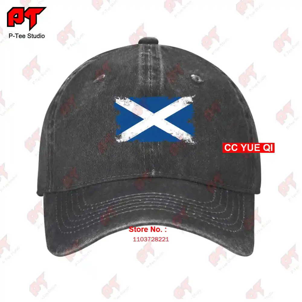 Scotland Distressed Flag Scottish Scotch Football Gift Baseball Caps Truck Cap NWJN