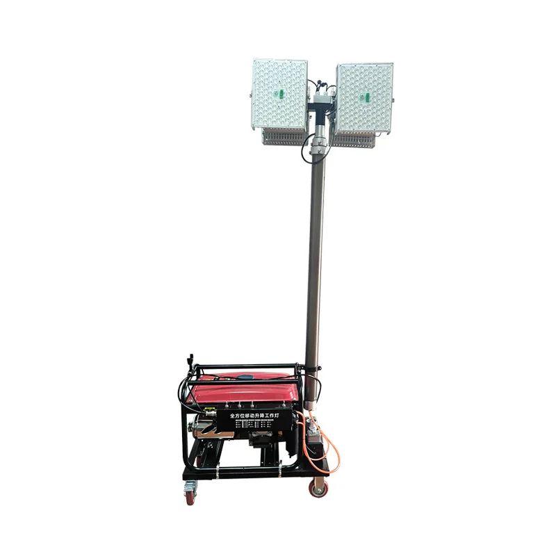 

Mobile lighting car 4x500Wled lamp holder Outdoor lighting Work light Mains generator Diesel engine