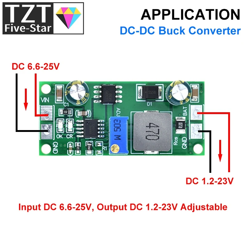 TZT DD28CRTA 1A 3.7-18.5V Charging Board For Lithium Batteries Or Lithium Battery Packs Battery Charger Module