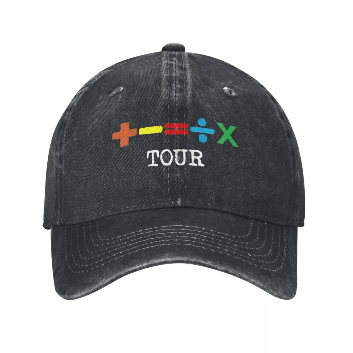 Vintage The Mathematics Tour Ed Sheerans Music Baseball Caps Unisex Distressed Washed Snapback Hat Outdoor Summer Caps Hat