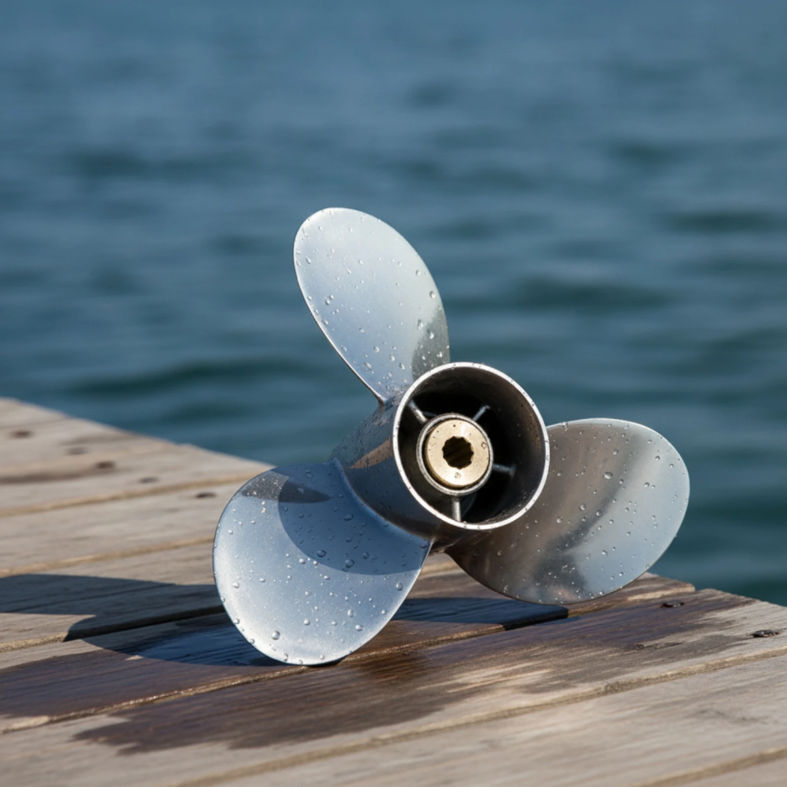 Outboard Propeller Marine-Grade 3-Blade Propeller Hardware Long-Lasting Simple Installation for Boat Owners, Boats