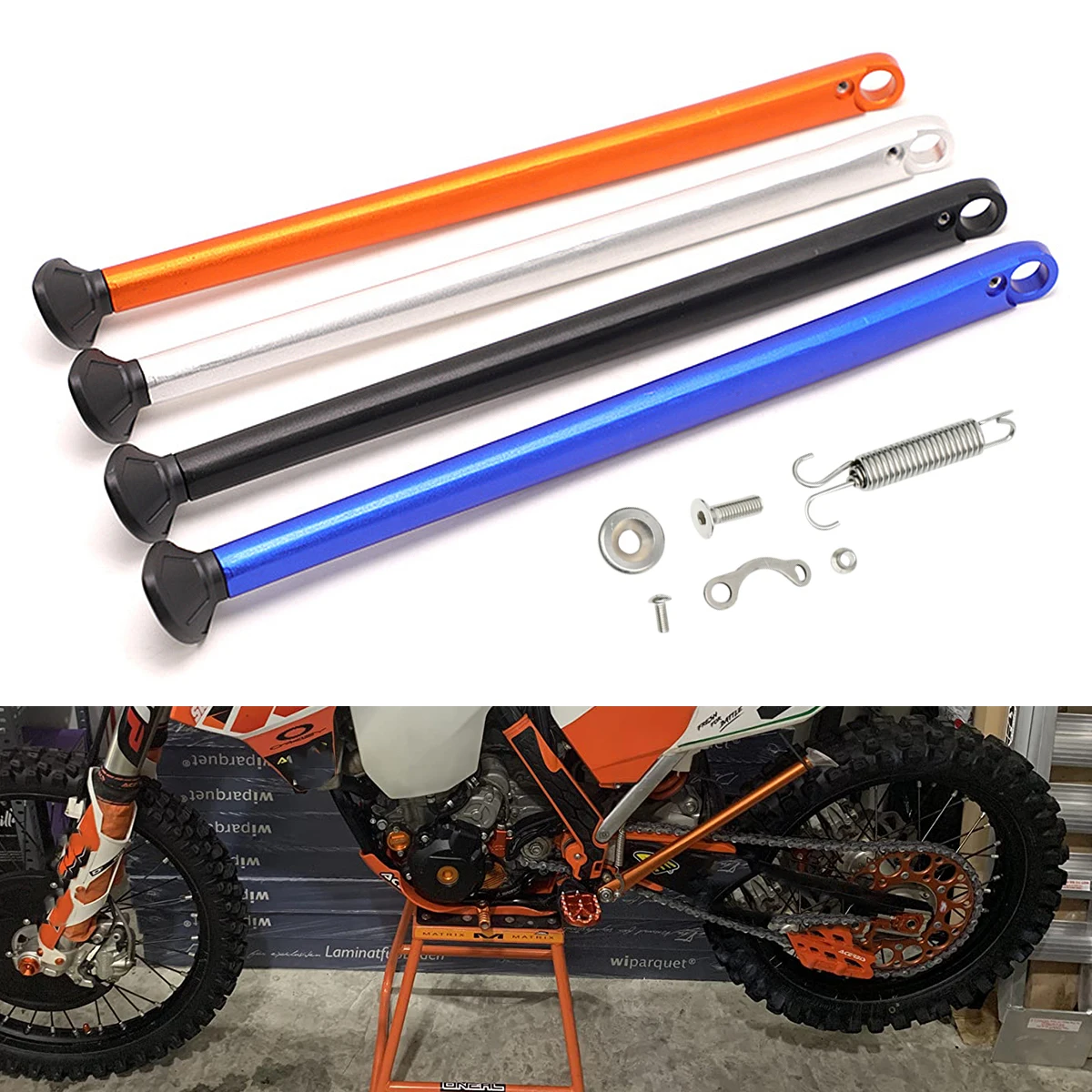 

Kickstand Side Stand+Spring Kit For KTM EXC EXCF XC XCF XCW XCFW Six days TPI 150 200 250 300 350 450 500 530 2008-2016