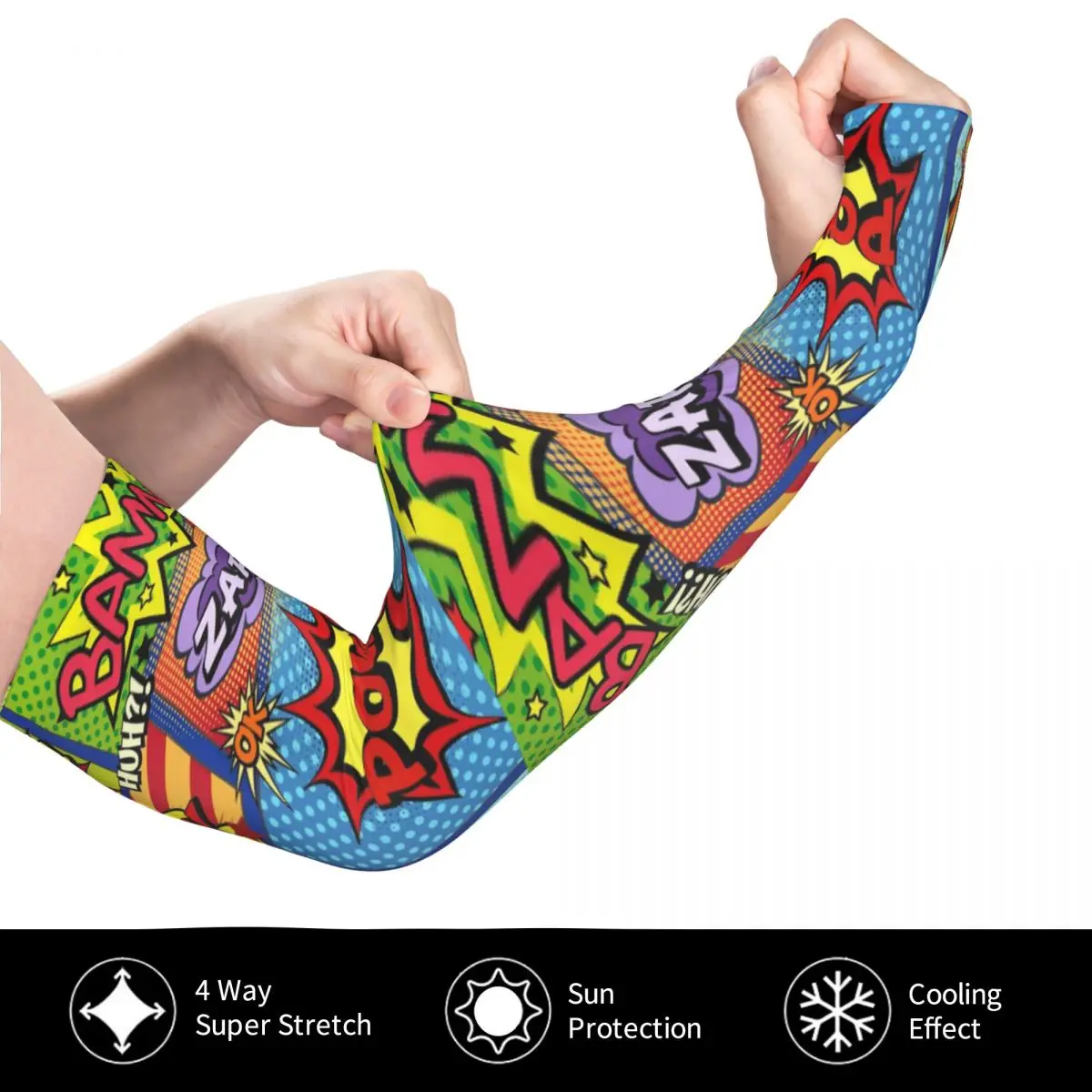 Custom Superhero Cartoon Anime Movie Sun UV Protection Arm Sleeves Men Women Sports Tattoo Cover Up for Driving