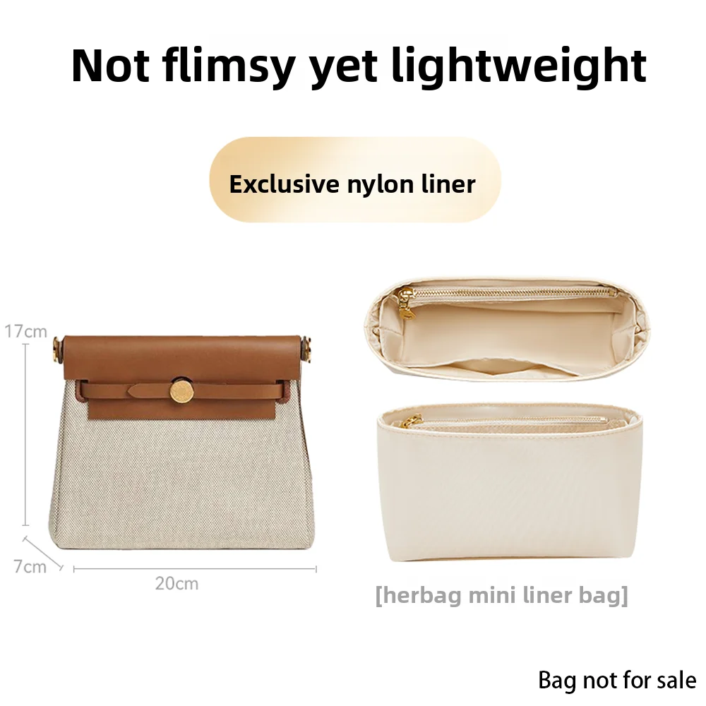 Sac organisateur insérer pour Mini Herbag sac intérieur doublure en Nylon sac de rangement de Reconstruction sac de Support insérer sac accessoires