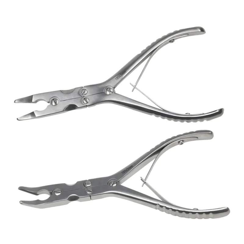 Stainless Steel Double Joint Rongeur Straight Curved Rongeur Orthopedic Instrument pet