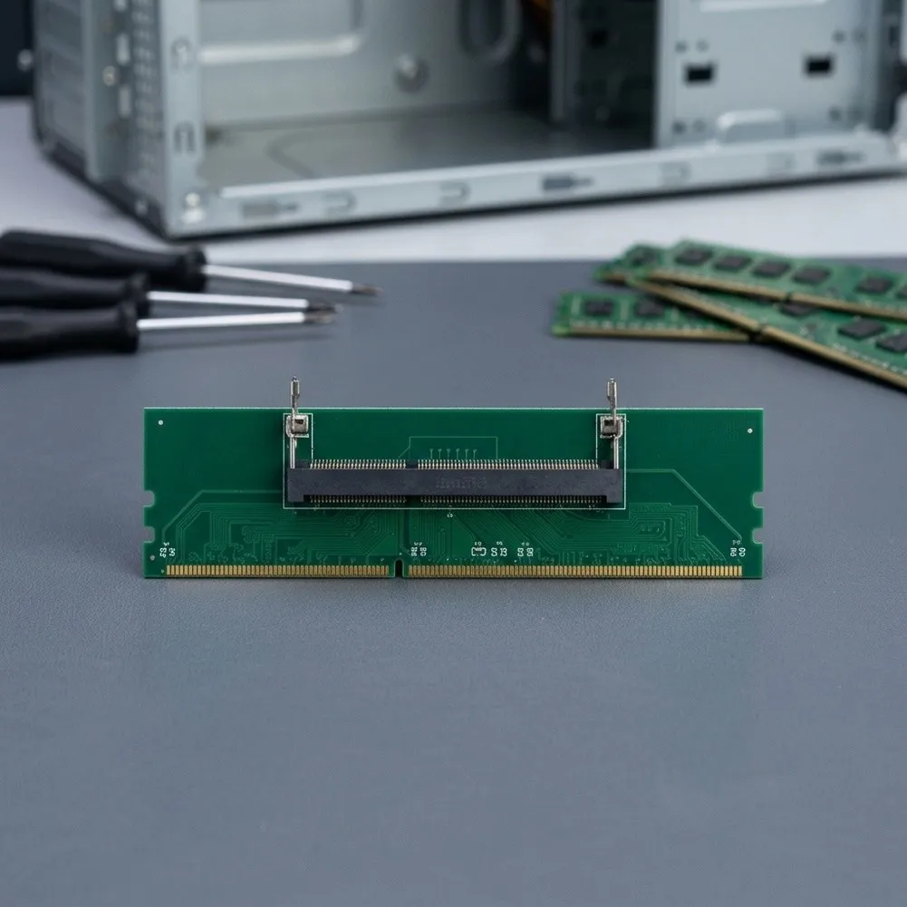 SO DIMM to DIMM Adapter Card for DDR3 DDR4 DDR5 For Laptop Modules Compatible with Desktop Motherboards 13.4mm x 3.7mm