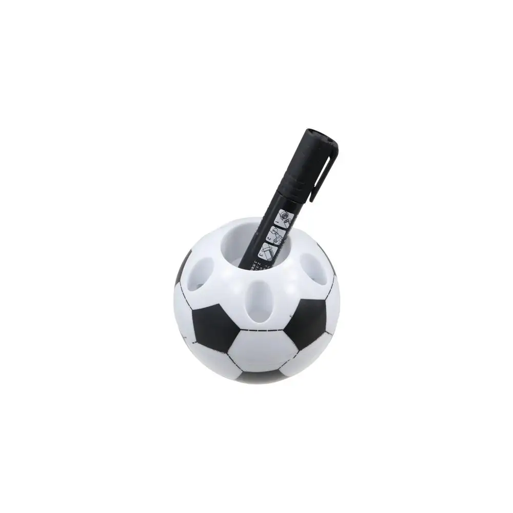 

Lovely Football Shape Pen Holder Creative Classic Pen Organizer Round Cartoon Stationery Container Desk Accessories Box