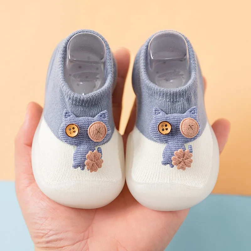 Zapatos sin cordones cómodos y transpirables para bebés, niños y niñas, perfectos para primeros caminantes, calcetines para caminar para bebés de dibujos animados