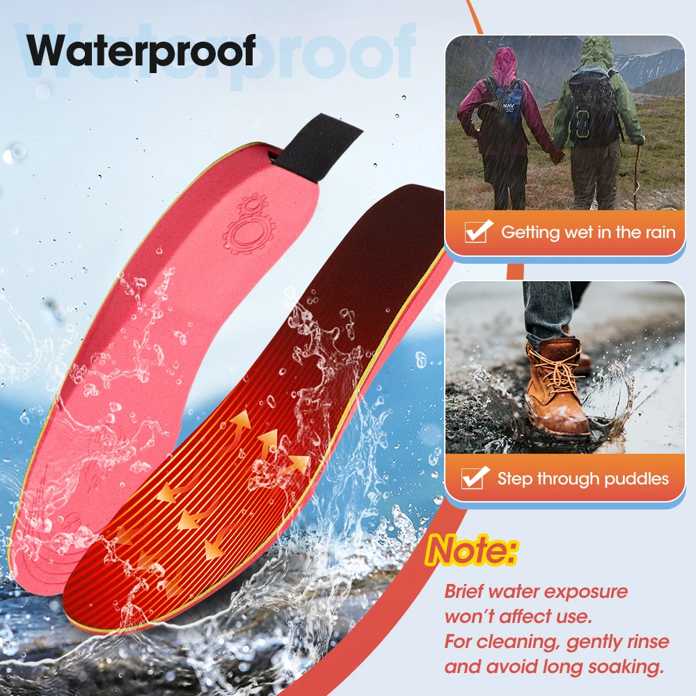 米国倉庫 電熱インソール 足温パッド アプリリモコン操作 耐ストレス 冬用 スキー ウォーキング 充電式