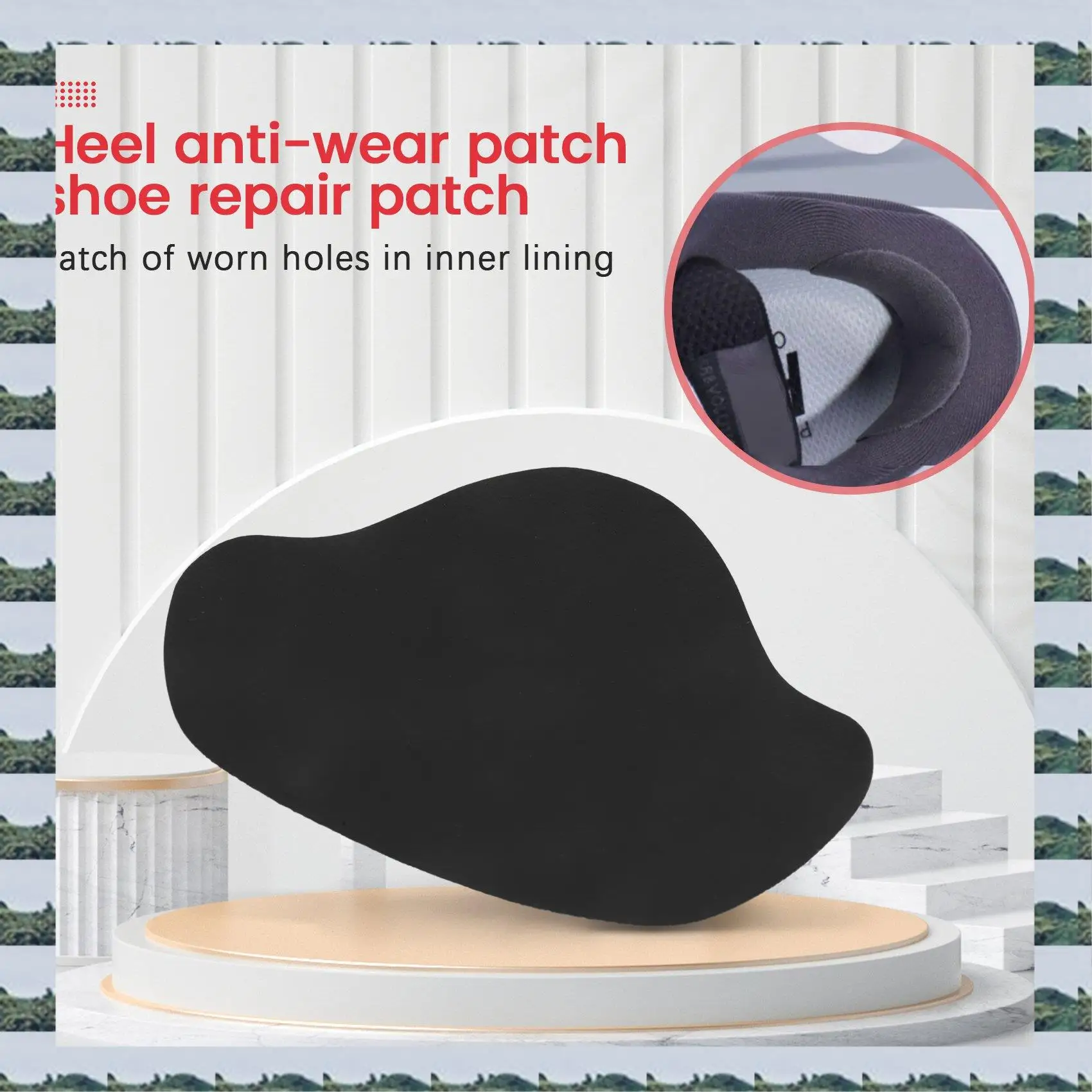 

ABQR Shoe Heel Repair Sneaker Hole Repair Sneaker Repair Patch Self-Adhesive Shoe Heel Patch Shoe Hole Prevention Patch