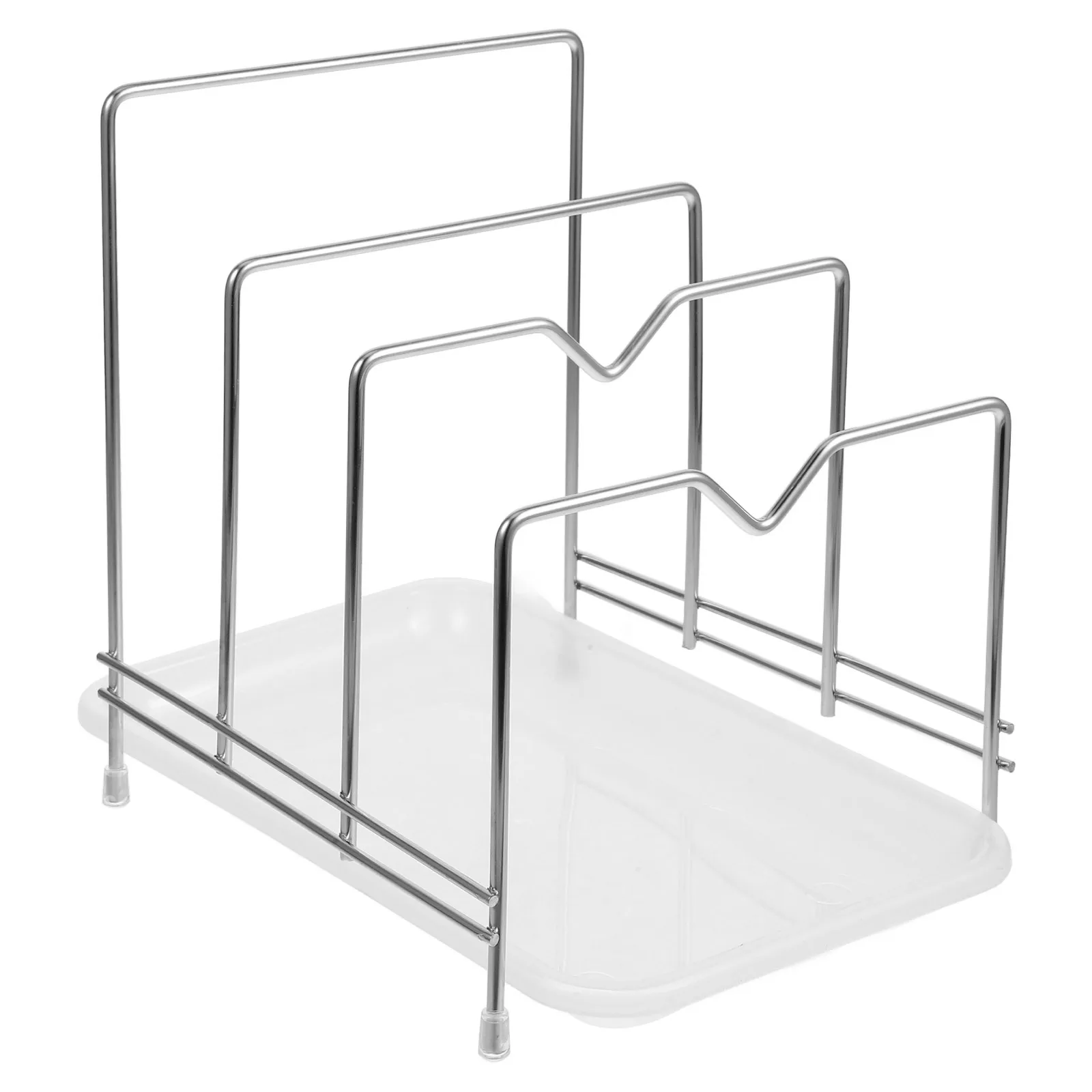 

Stainless Steel Cutting Board Rack Organizer For Cabinet Kitchen Storage Lid Holder Pot Pan Baking Sheet Organizer