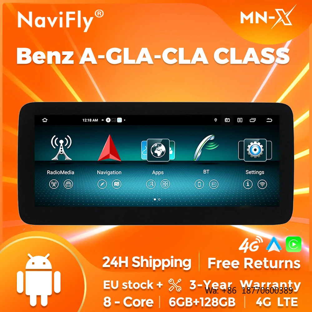 

MEKEDE EU STOCK MNX Android Car Multimedia MTK8781 Car Video for Mercedes Benz A Class W176/CLA Class W117/GLA X156 2013-2018