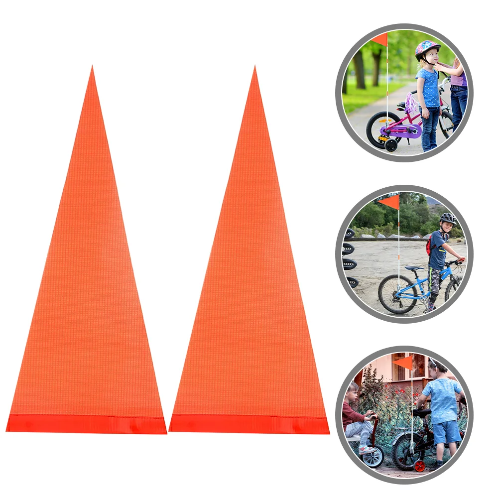 2 Pcs Bicycle Safety Flag Kids Bicycles Portable Bike Flags Cycling for Supplies Supply Children Accessory