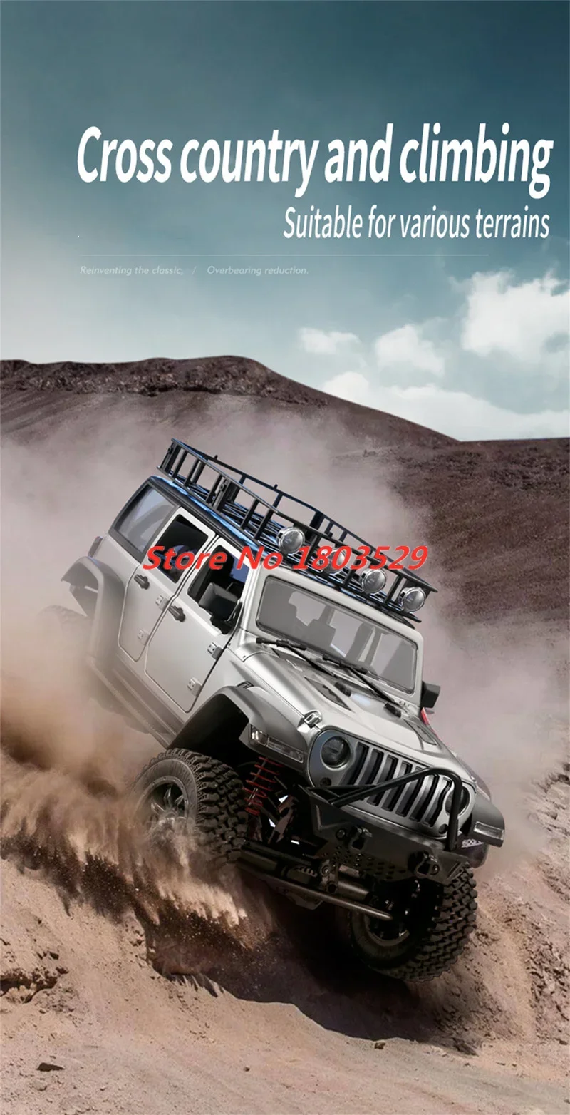 1:12 Full Scale RC Crawler 2. 4G WD RC Car LED Light Rock Crawler Climbing Truck Off-road Vehicles With Led Light Truck Toy Gift