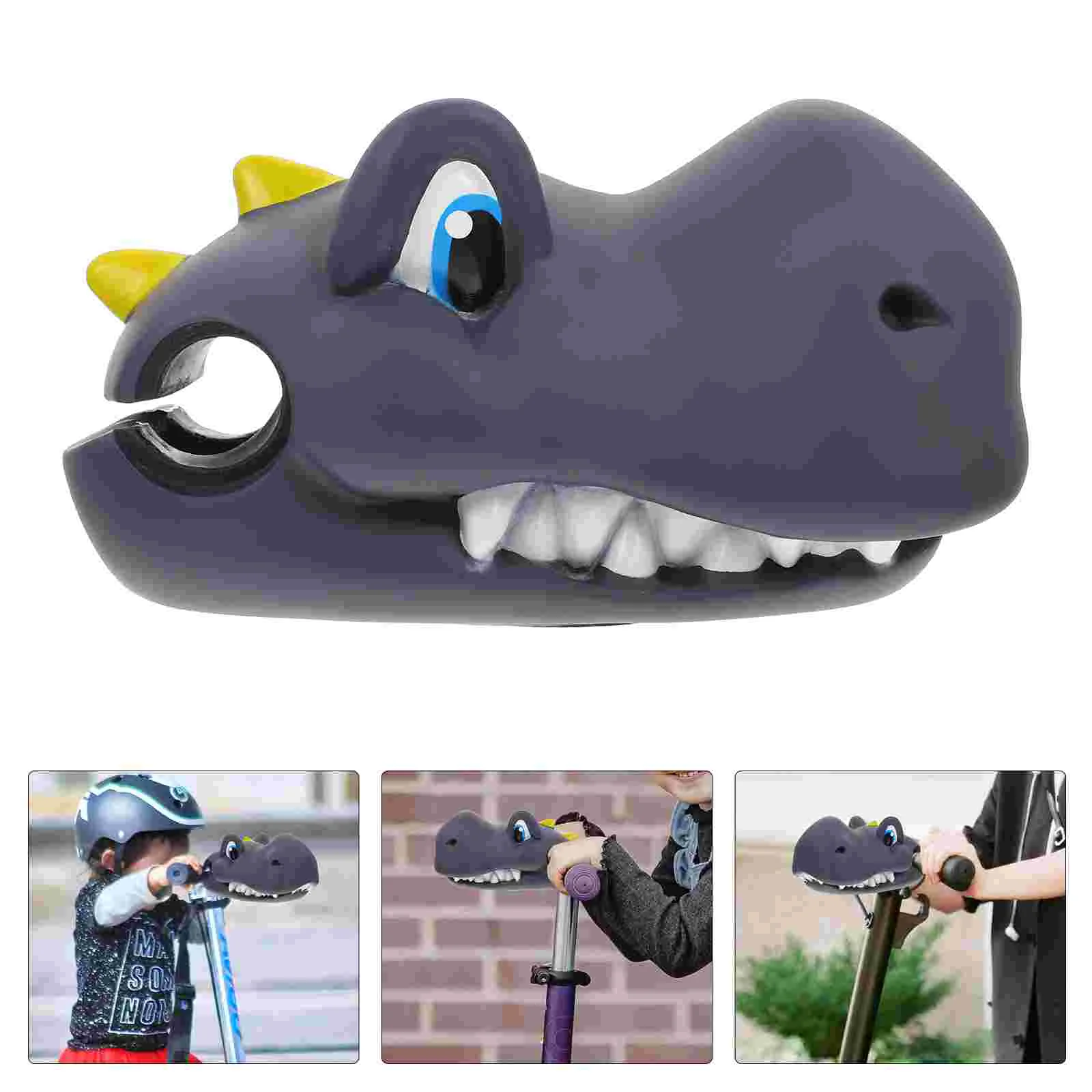 

Handlebar Decoration Professional Scooter Accessory Cartoon Dinosaur Head Outdoor Play Balance Bike Adorn Silica Gel