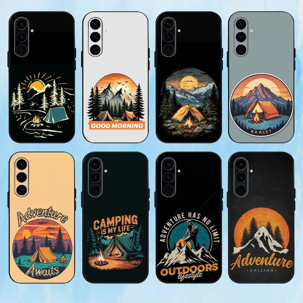 

N-Nature Outdoor Camping Phone Case For Samsung Galaxy A73,A72,A71,A70,A53,A52,A51,Others Soft Black Cover